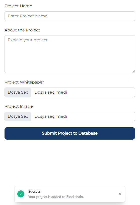 Project Application Complete